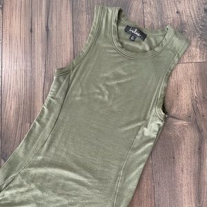 Lulus olive green maxi dress